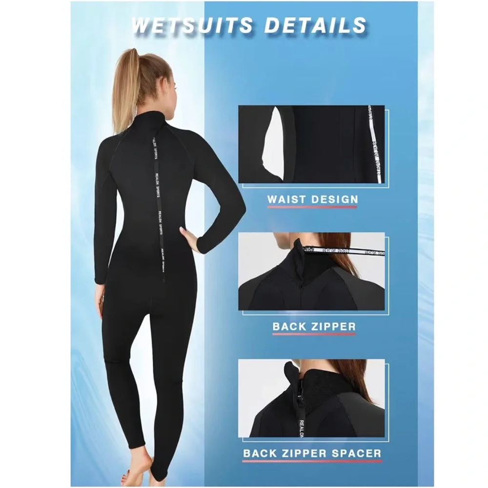 Women's Realon Sports Black Wetsuit - Picture 3 of 6